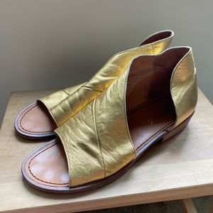 Free People Mont Blanc gold sandals size 40